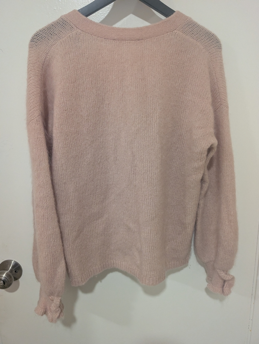 Sezane Mia Cardigan In Powder Pink - Picture 12 of 15